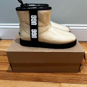UGG clear boots size 9